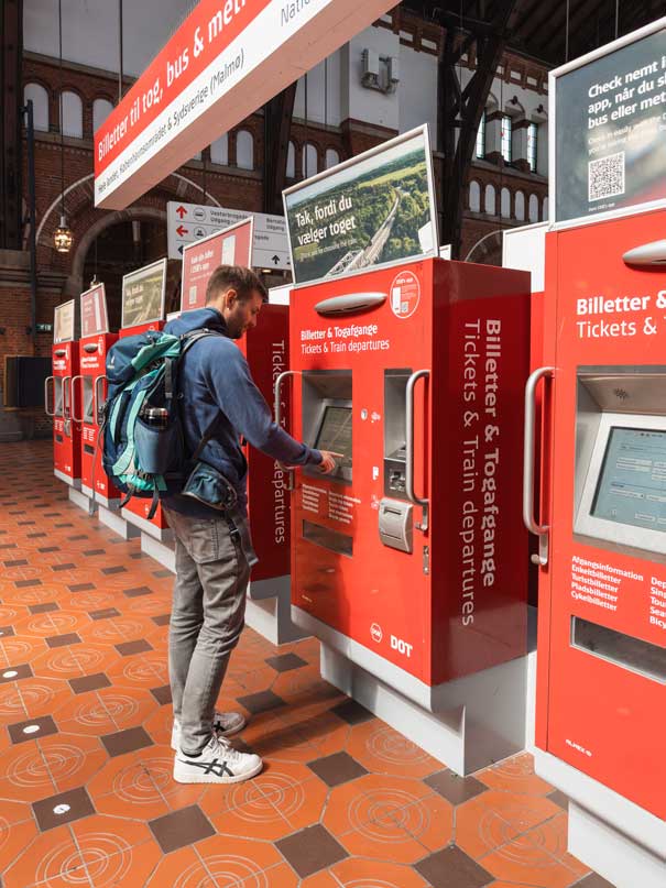 Ticketautomaten bei der Dänischen Bahn