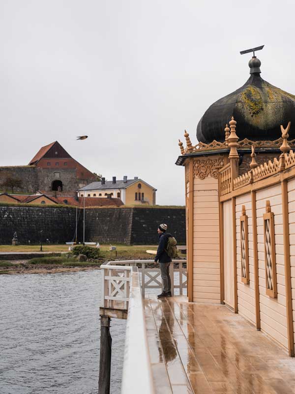 Blick auf die Festung in Varberg
