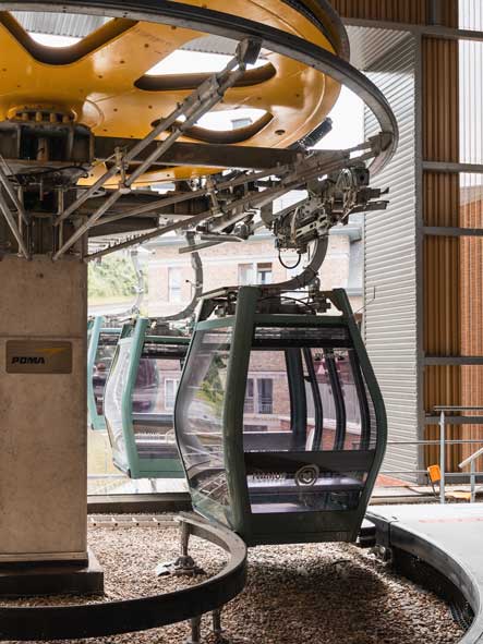 Mit der Seilbahn auf die Zitadelle von Namur in der Wallonie