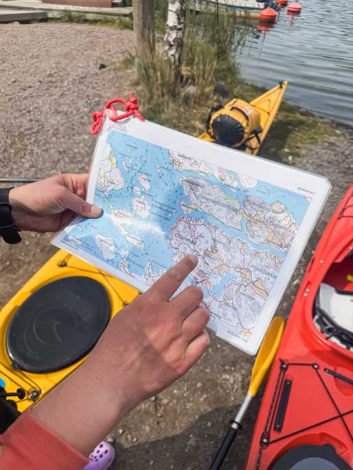 Route von unserer Kajaktour in Rauma
