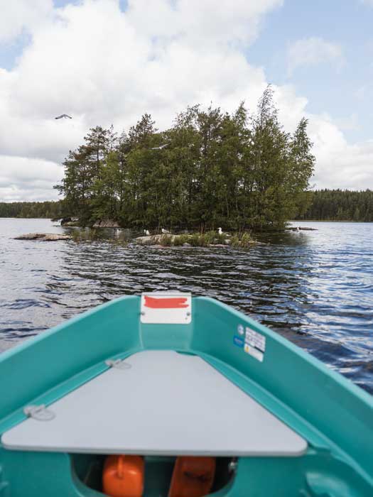 Mit dem Ruderboot im Teijo Nationalpark