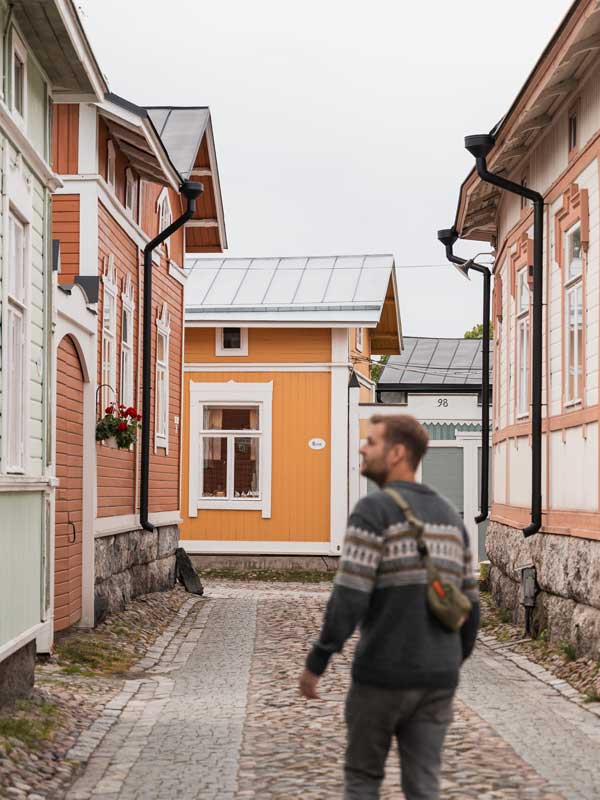 Vanha Rauma mit alten Holzhäusern