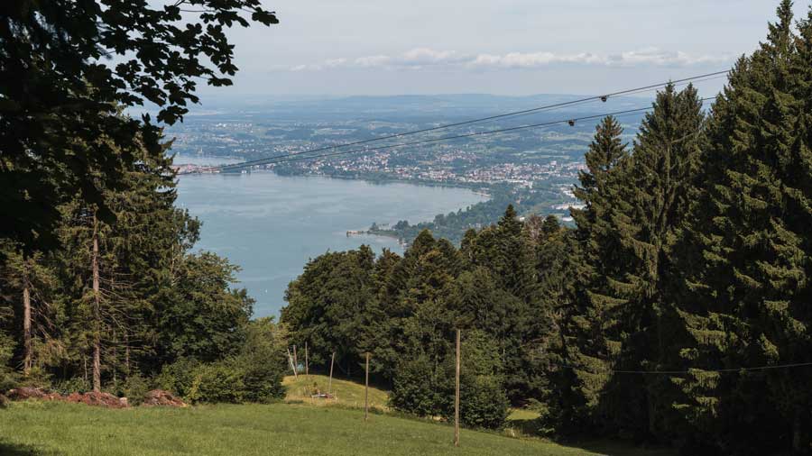 Blick auf den Bodensee vom Pfänder in Bregenz
