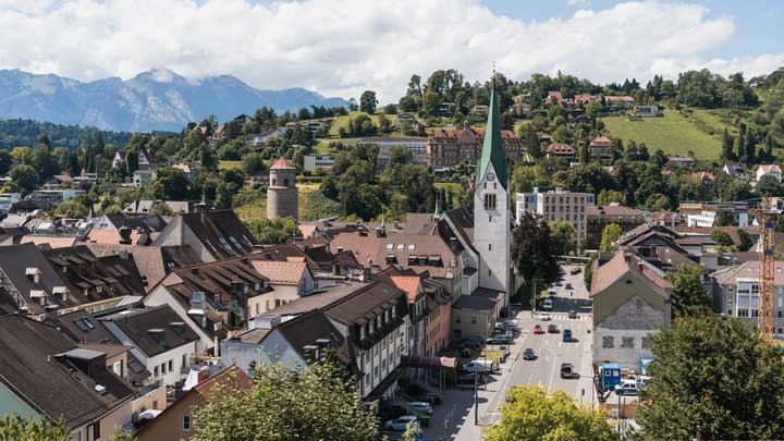 Blick von der Schattenburg in Feldkirch