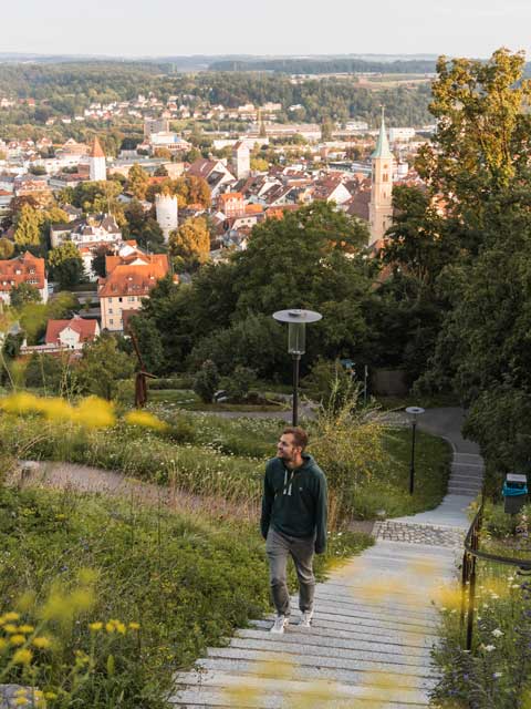 Aufstieg auf die Veitsburg in Ravensburg