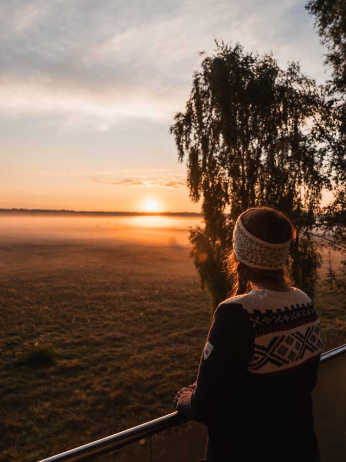 Ausblick auf den Naturpark Lüneburger Heide vom Camp Reinsehlen