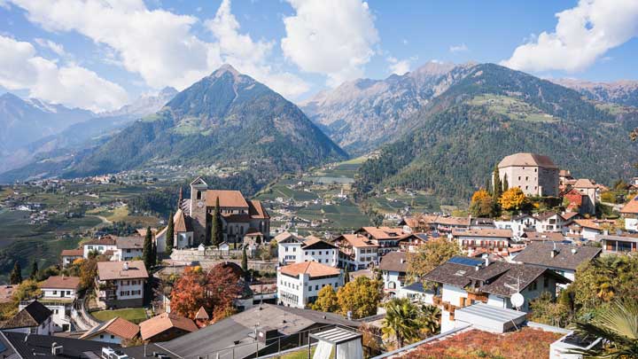 Ausblick auf Schenna Südtirol