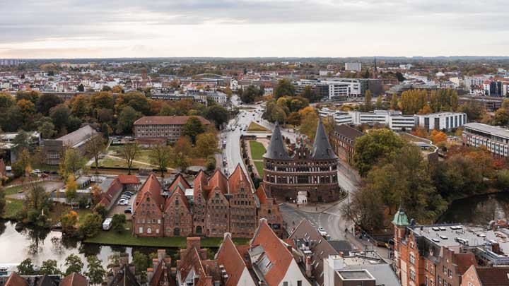 Aussicht von der Petrikirche in Lübeck