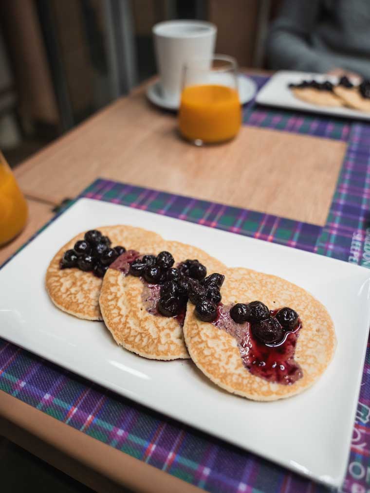 Veganes Frühstück im Caledonian Sleeper