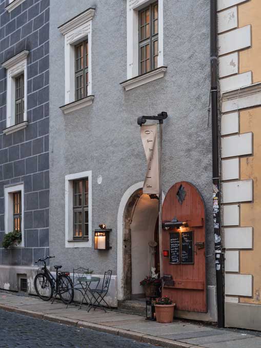 Görlitz Fassaden und kleine Cafés
