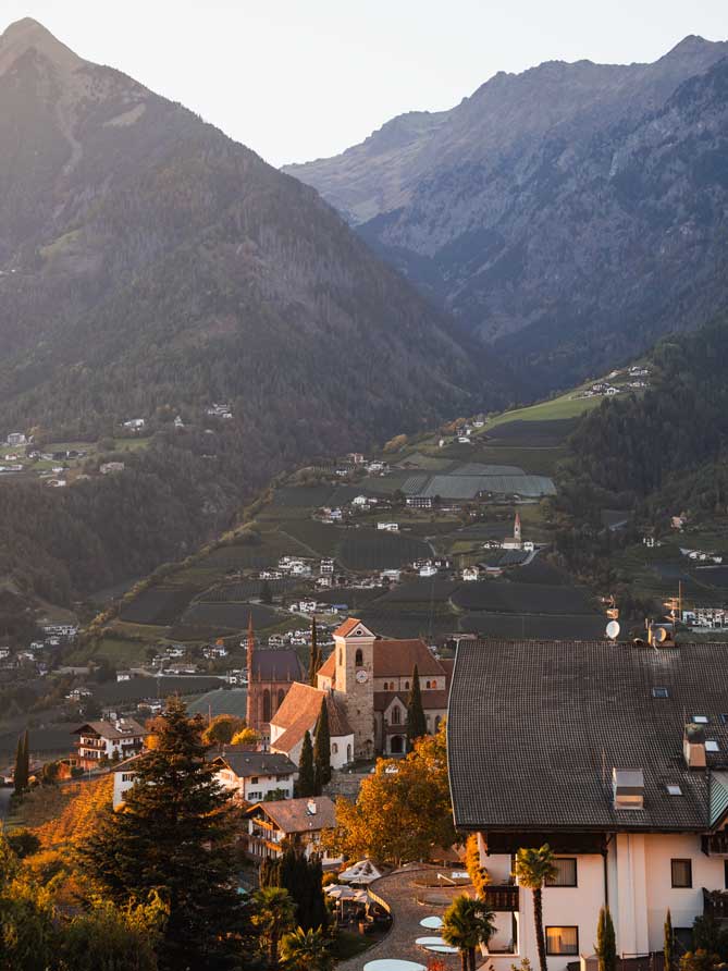 Schenna im Sonnenuntergang