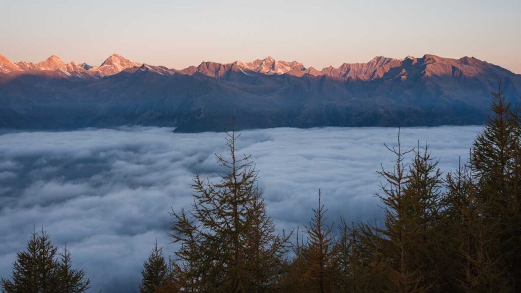 Sonnenaufgang über Südtirol