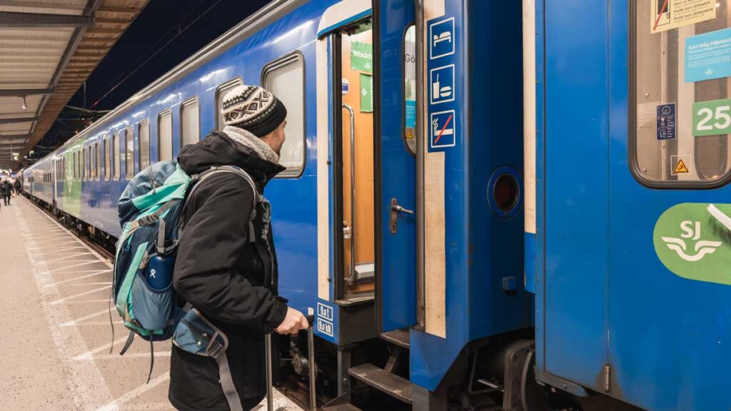 Strecke des Nachtzugs von Hamburg bis Göteborg