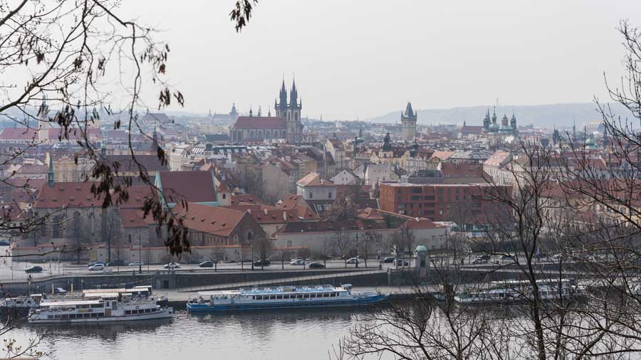 Aussicht vom Metronom in Letna Prag