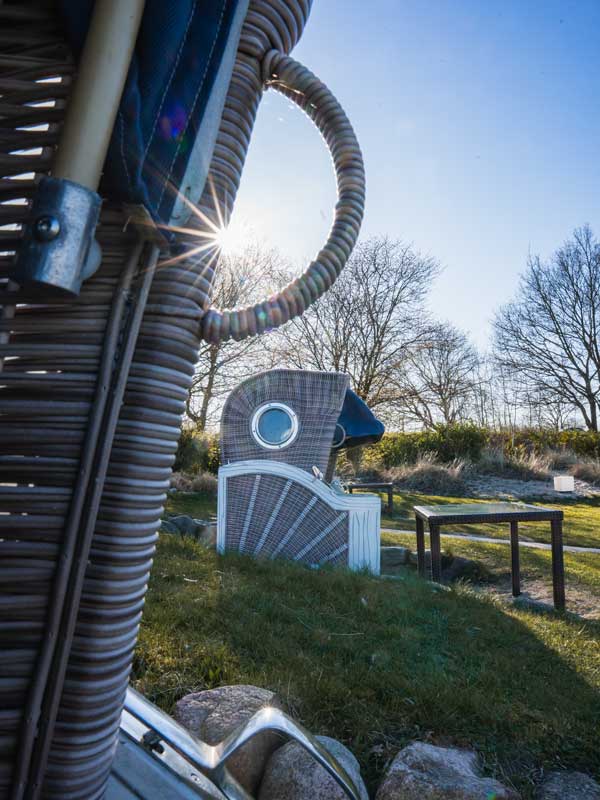 Strandkorb im restaurant marienbad