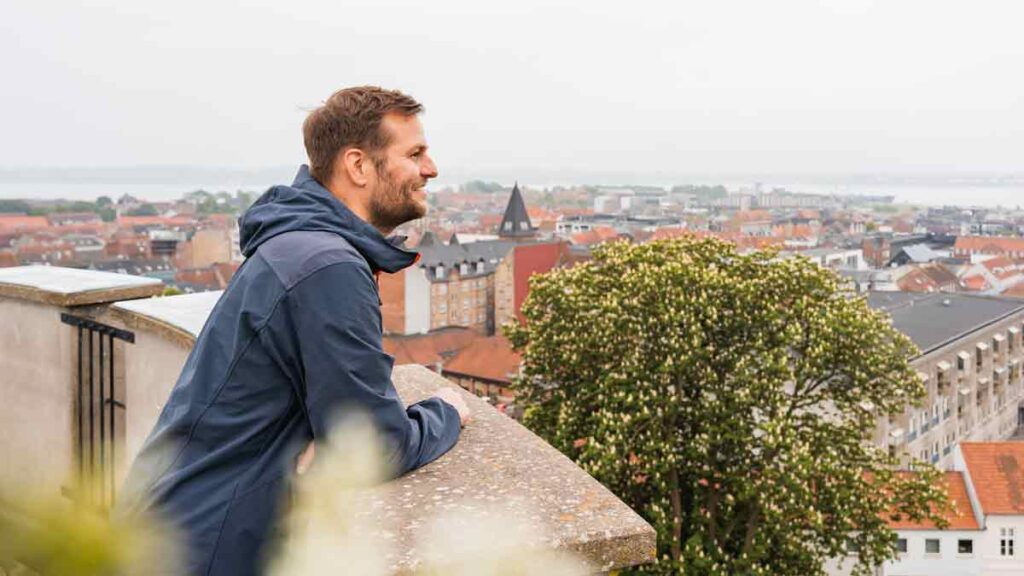 Aussichtspunkt auf dem Weißen Turm in Fredericia Jütland Dänemark