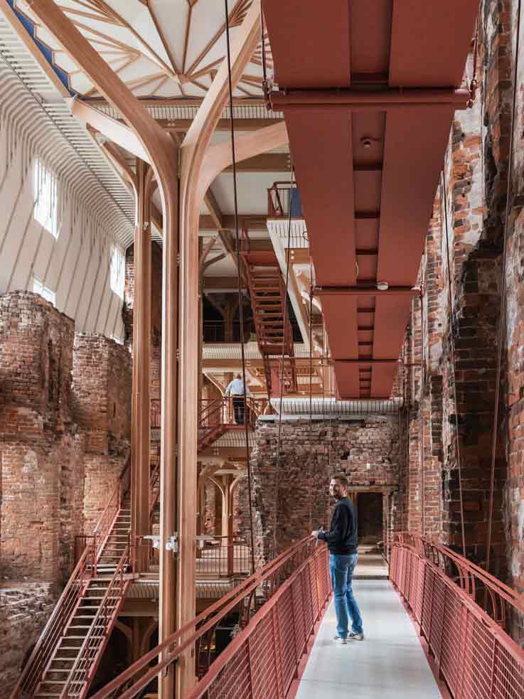 Eine alte Schlossruine neu restauriert, Sehenswürdigkeit in Kolding Dänemark