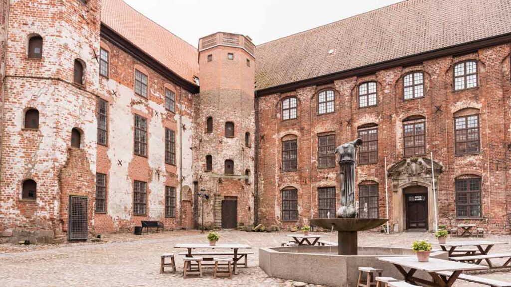 Innenhof im Koldinghus in Kolding Dänemark