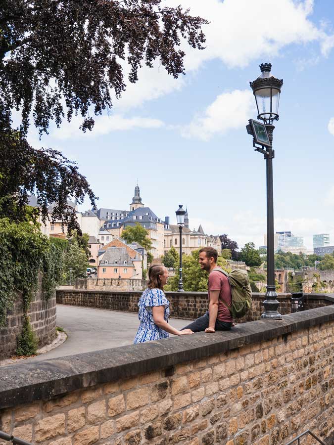 Luxemburg Stadt Sehenswürdigkeiten Camin de la Corniche