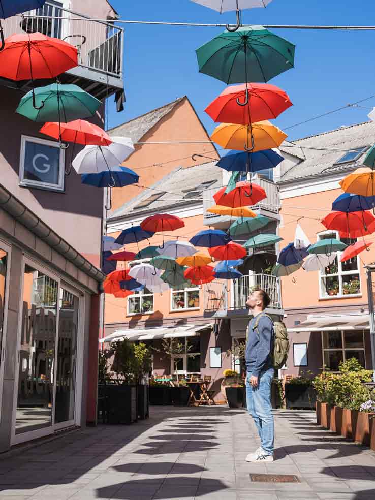 Fußgängerzone in Vejle Dänemark