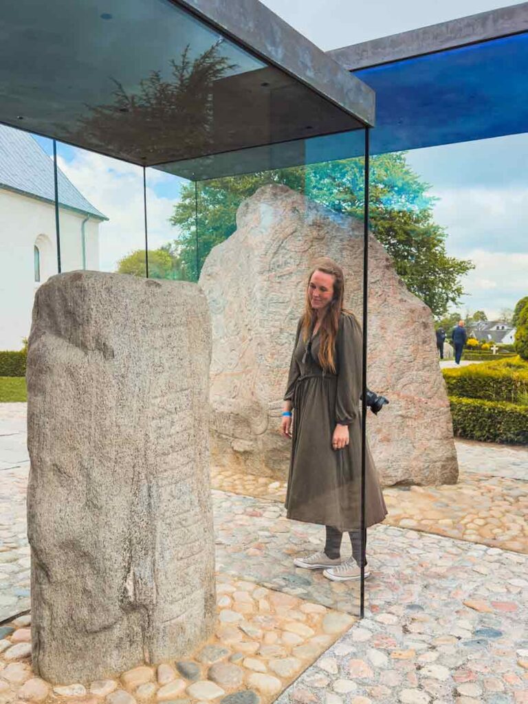 Runenstein in Jelling Jütland Dänemark