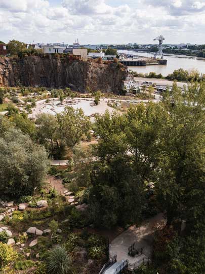 Ausblick auf Jardin Extraordinaire in Nantes