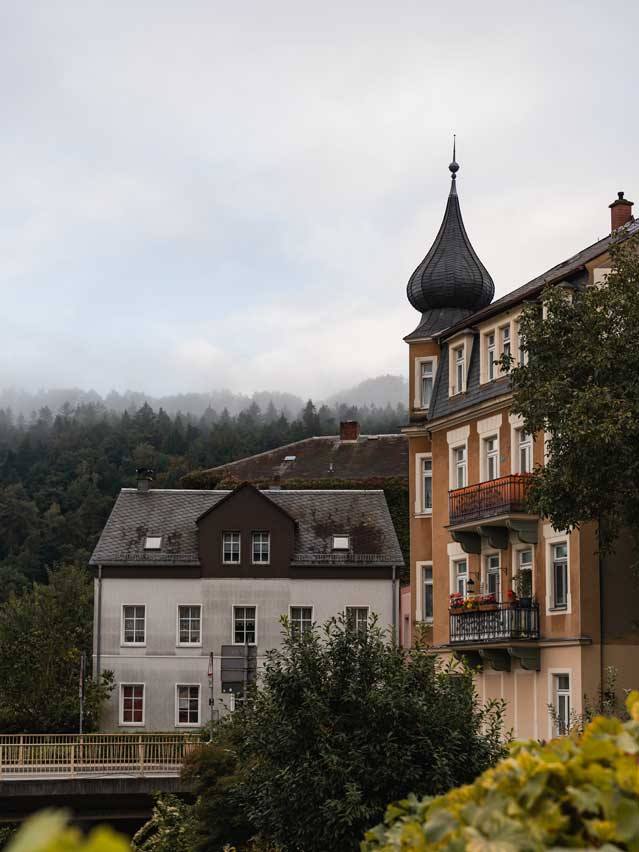 Bad Schandau bei Dresden in der Sächsischen Schweiz