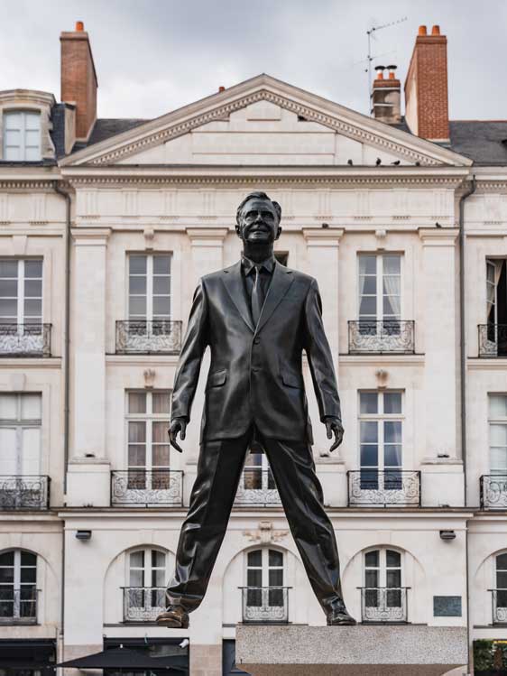 Der Schritt zur Seite von Nantes in Frankreich