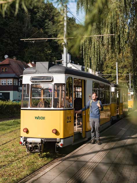 Kirnitzschtalbahn in der Sächsischen Schweiz